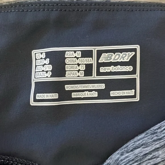 New Balance Black and Gray Space-Dye Leggings - Picture 5 of 5